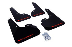 Mazda Mazda3 Mud Flap - Rally Armor - UR Black with Red Logo - Black - `10-`13